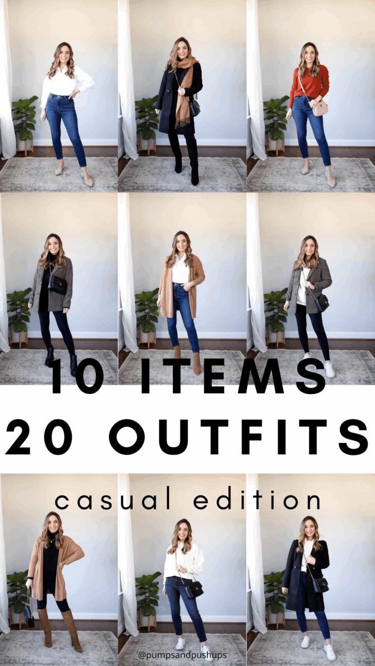 10 Items 20 Casual Outfits via pumps and push-ups blog | petite fashion | petite style | petite fashion