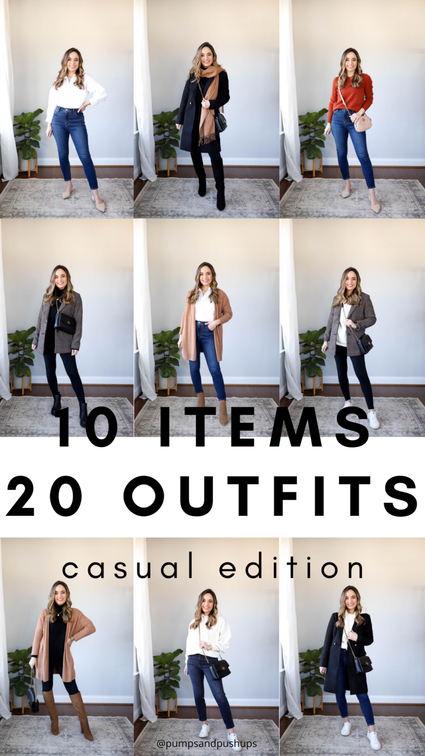 10 Items 20 Outfits: Casual Edition - Pumps & Push Ups