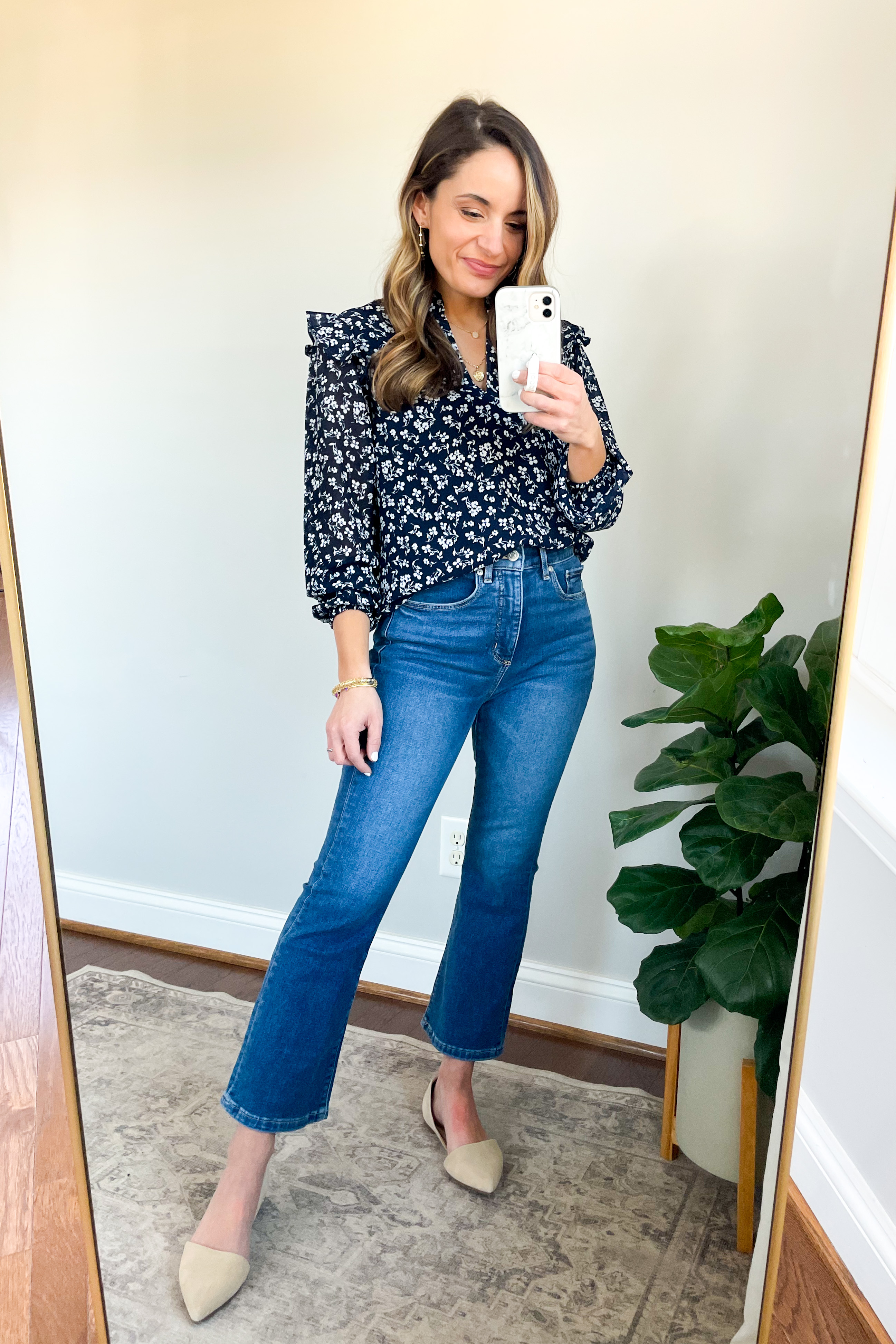 Cropped Flare Jeans Five - & Push Ups