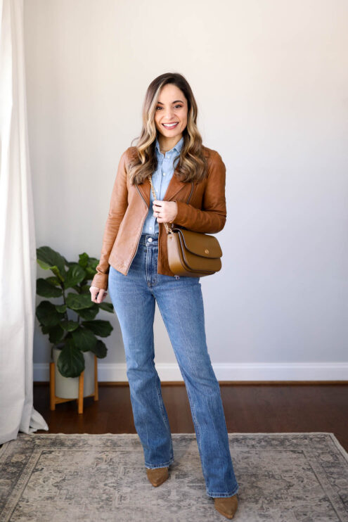 6 ways to wear flare jeans via pumps and push-ups blog | flare jeans outfits | petite style blog | petite fashion | abercrombie jeans