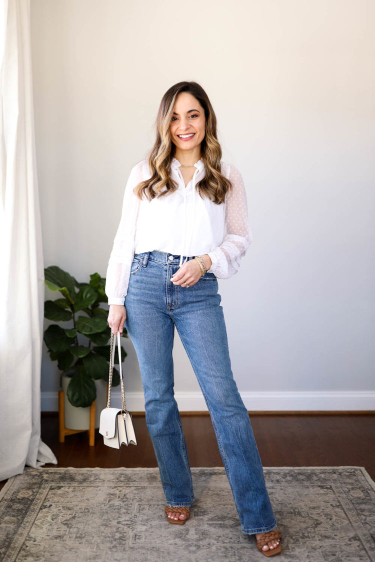 6 Ways to Wear Flare Jeans - Pumps & Push Ups