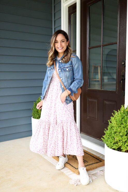 Petite-friendly ways to wear sneakers with dresses | sneakers and dresses outfits | sneakers outfits | spring outfits