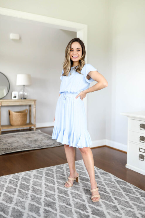 One dress three ways via pumps and push-ups blog | petite style blog | spring style