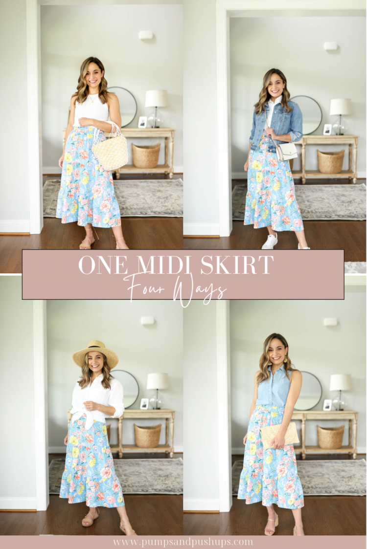 One Midi Skirt Four Ways - Pumps & Push Ups