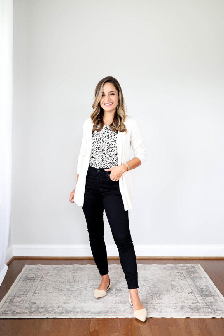 Black Jeans Outfits for Work - Pumps & Push Ups