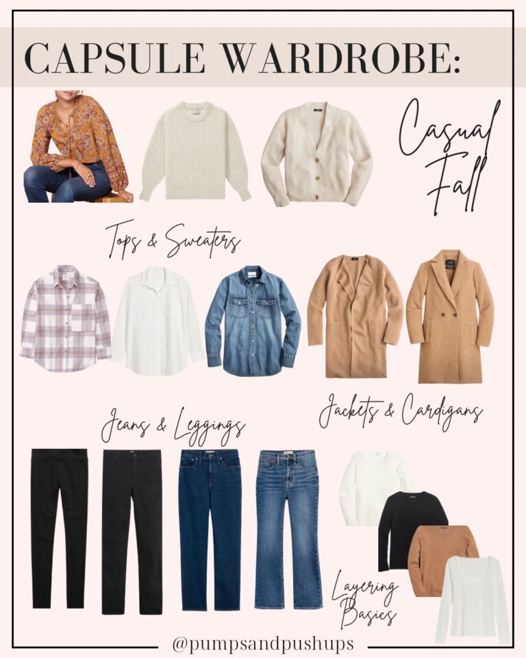 Casual Fall Capsule Wardrobe - Pumps & Push Ups