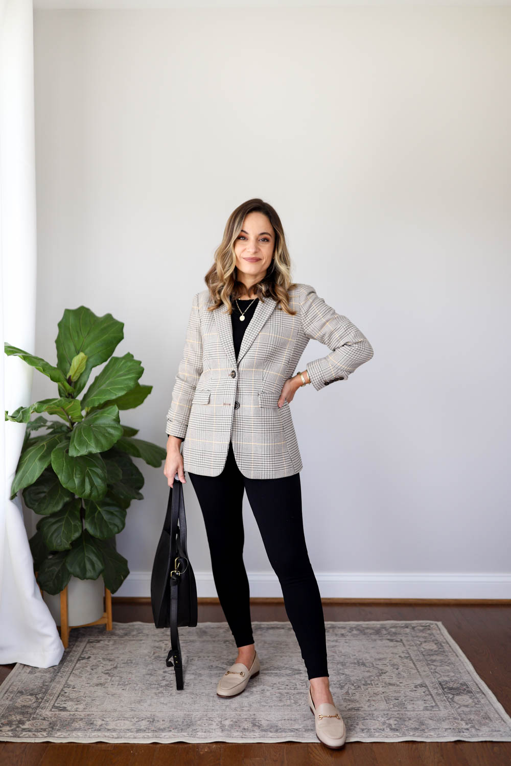 How to style colored tights for winter work outfits