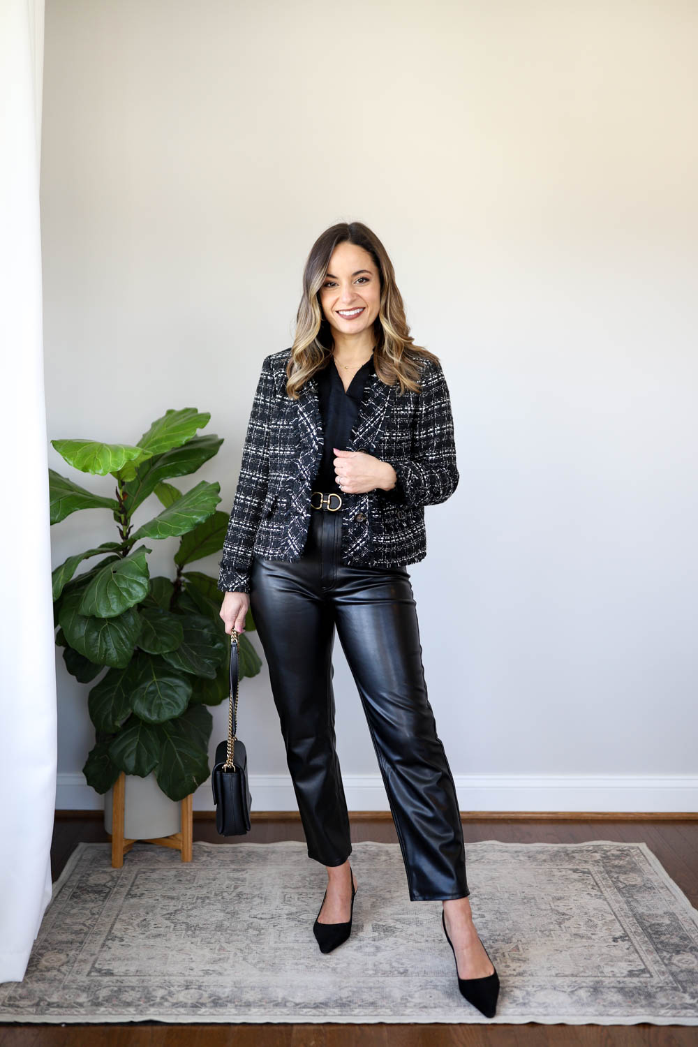 How to Wear Leather Pants - Straight A Style