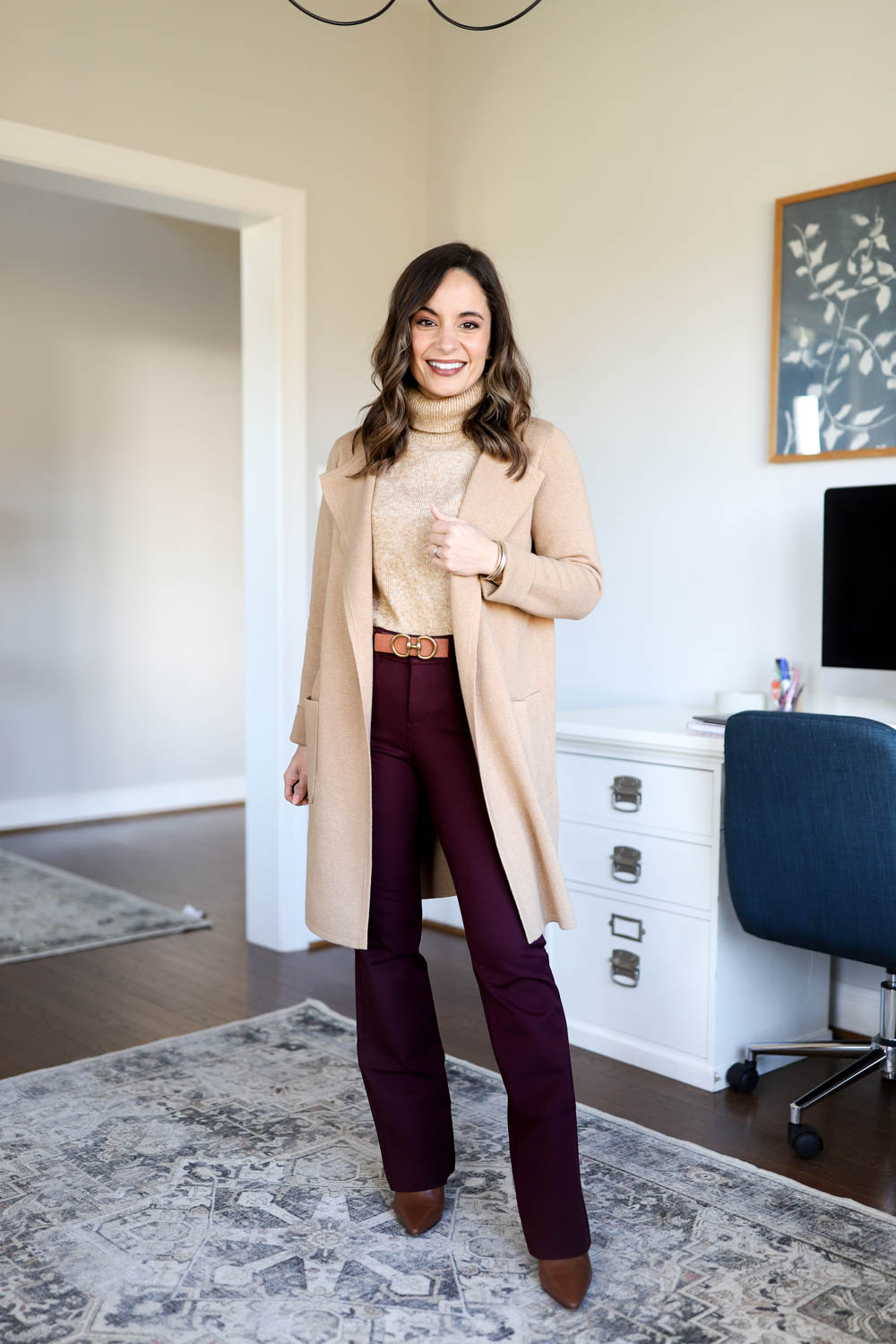 OOTD: Styling Blazer Dress With Thigh High Boots and Tights