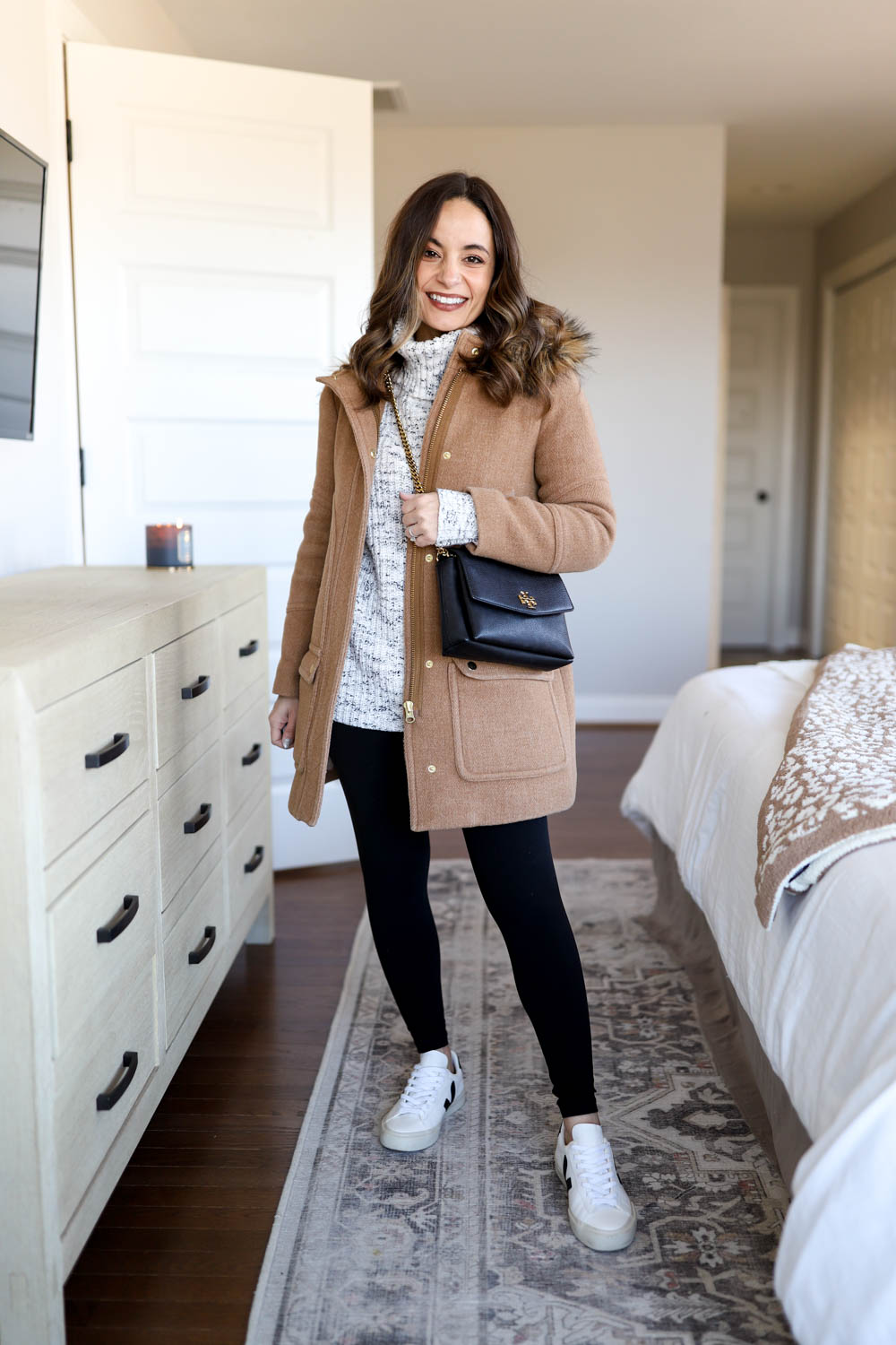Petite-friendly outfits with sneakers for winter via pumps and push-ups blog | petite friendly style | sneakers outfits 