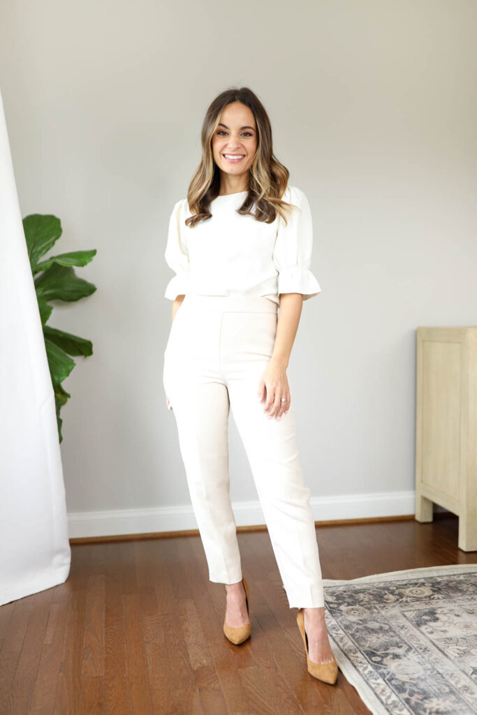 Summer workwear capsule via pumps and push-ups blog | Petite style blog | petite fashion | capsule wardrobe for work | neutral work outfits | business casual outfits 