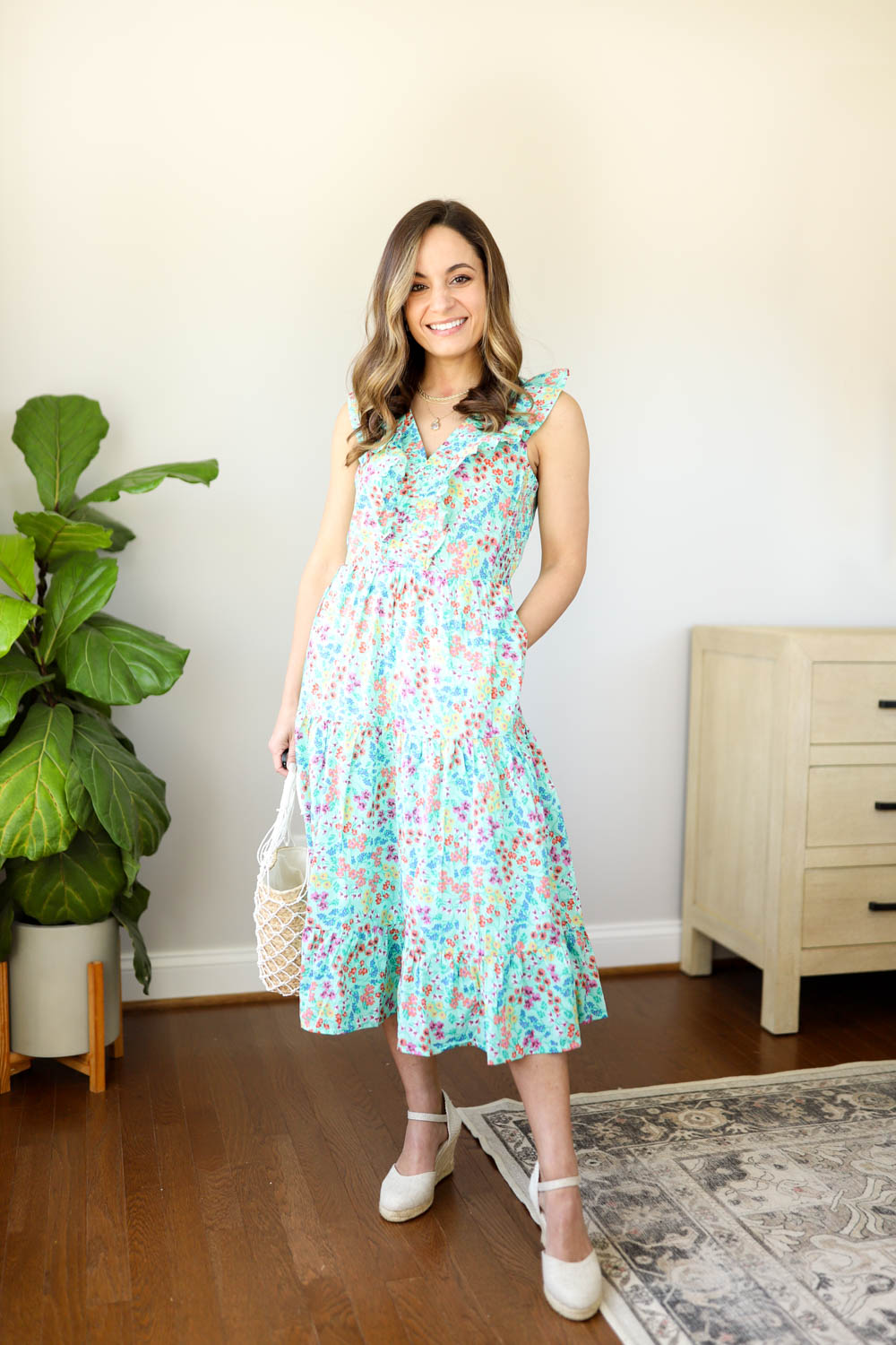 Floral dresses for spring and summer via petite style blog Pumps and Push-Ups | floral dress | petite fashion | petite blogger 