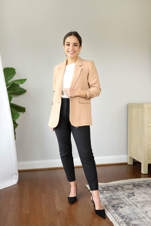 Petite friendly summer workwear capsule via pumps and push-ups blog | capsule wardrobe | workwear capsule wardrobe | petite fashion