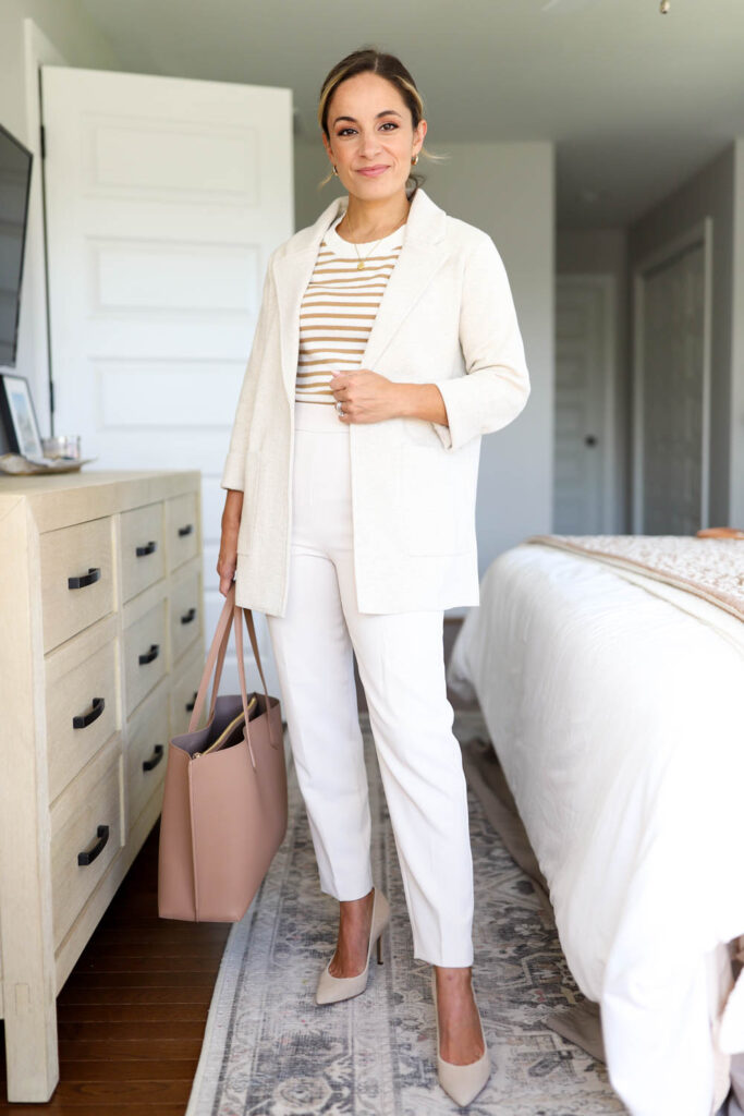 Four Ways To Wear A Sweater Blazer Pumps And Push Ups