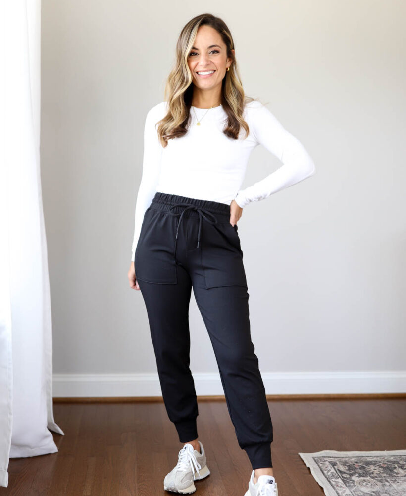 Petite-friendly joggers from LOFT Lou & Grey via Pumps and Push-Ups blog | petite style | activewear outfits | petite fashion
