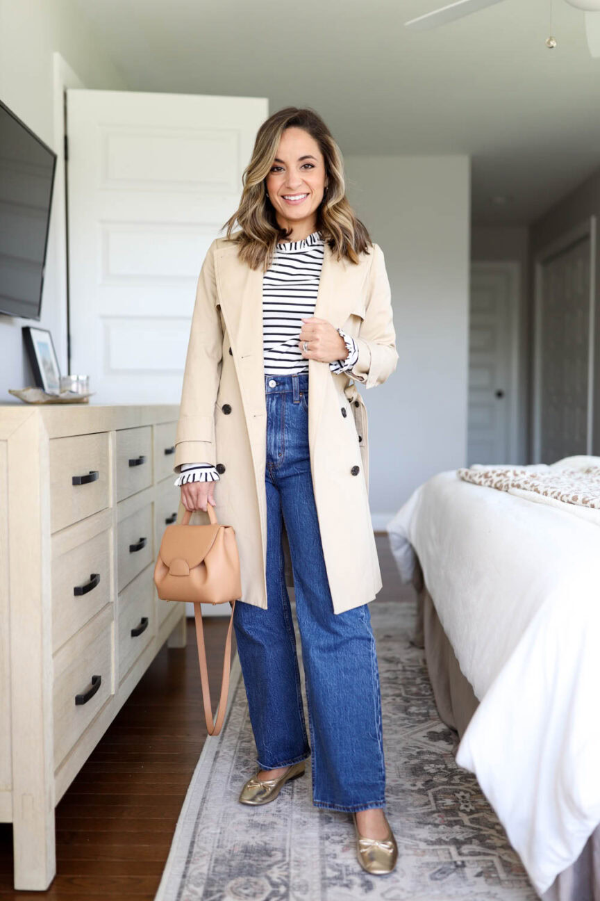 Fall outfits with wide-leg jeans via pumps and push-ups blog | wide-leg jeans outfits | fall outfits