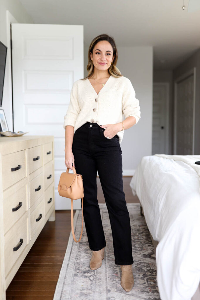 Five ways to wear black jeans via pumps and push-ups blog | petite style | black jeans outfits | petite fashion