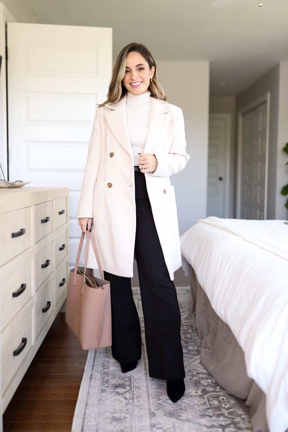 Fall Outfit Idea: Sweater + Flared Pants + White Heels, 24 Outfits That  Will Change the Way You Dress For Fall