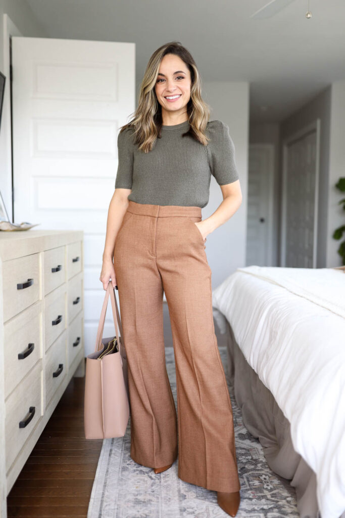 Petite friendly outfit ideas for work via pumps and push-ups blog | winter outfits for work | outfits for work with boots