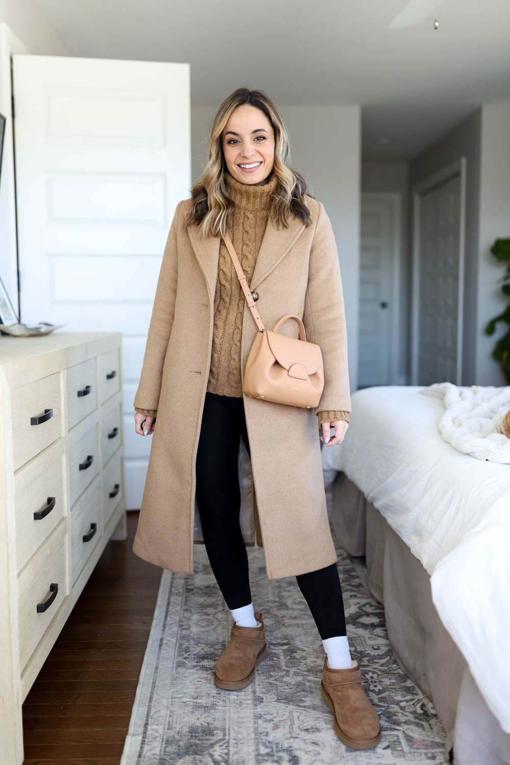 Petite-friendly outfits with leggings | UGG mini boot outfits | comfortable winter outfits 