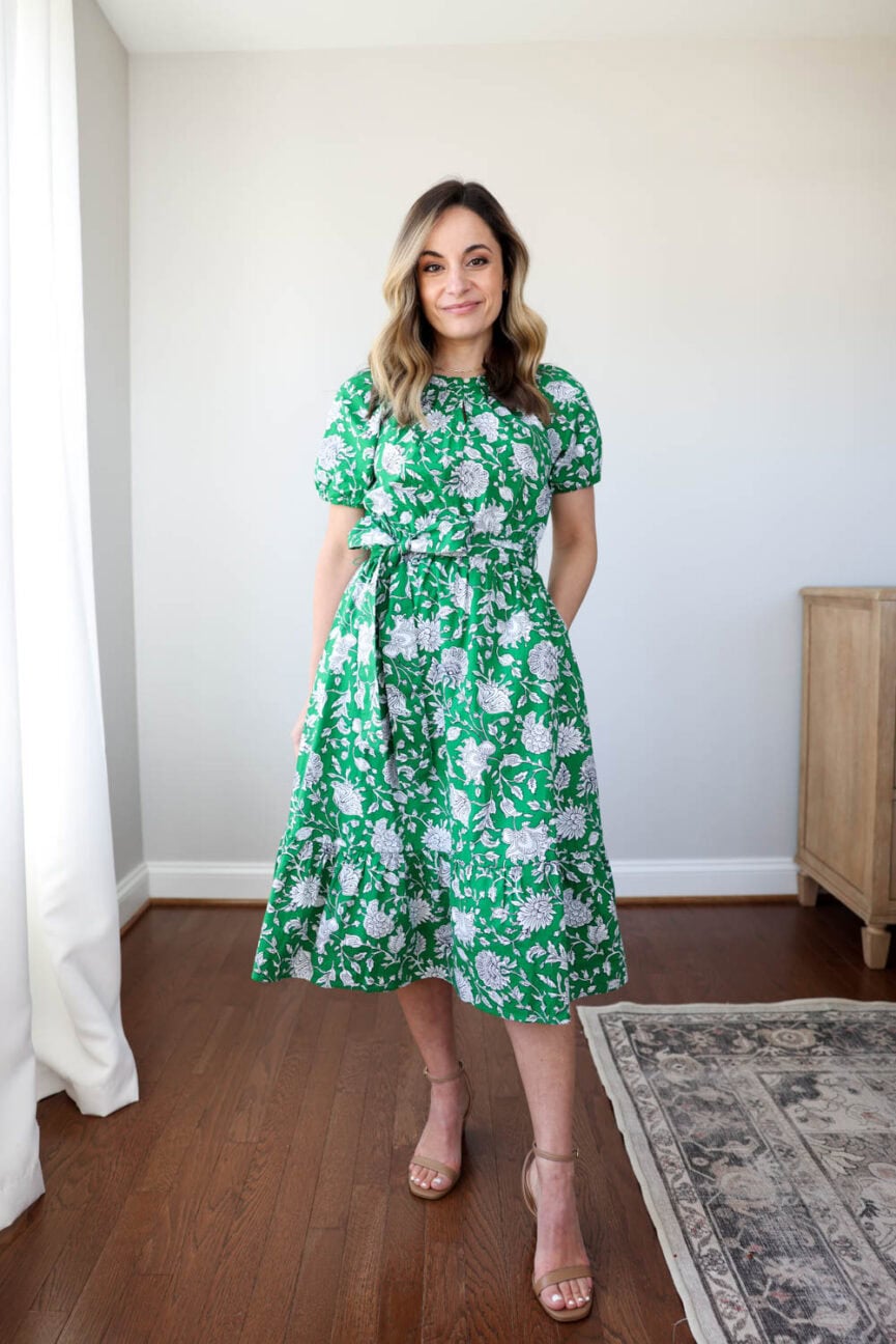 Petite-friendly spring dresses | petite style | petite fashion | floral dresses | petite midi dress