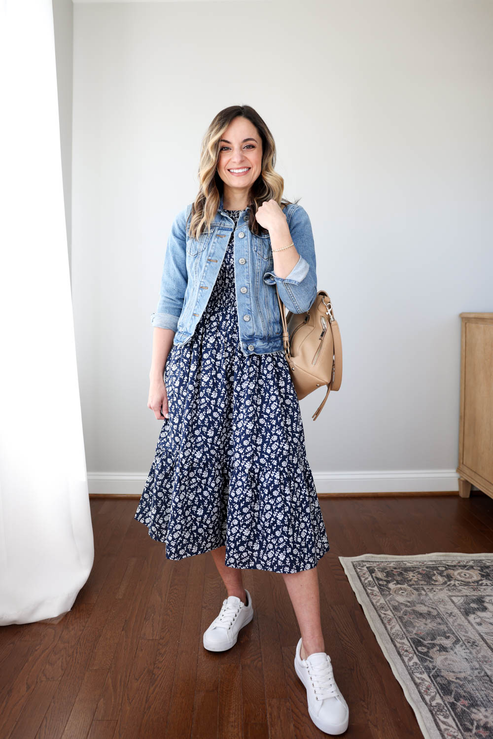 Petite-friendly dresses with sneakers via pumps and push-ups blog | dresses and sneakers outfits | petite style | petite fashion | spring outfits 
