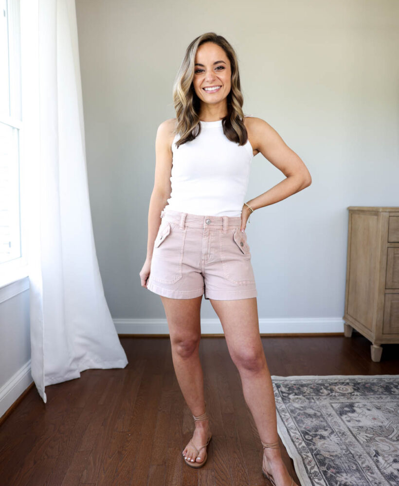 Petite-friendly shorts via pumps and push-ups blog | AE shorts review | petite style | petite fashion