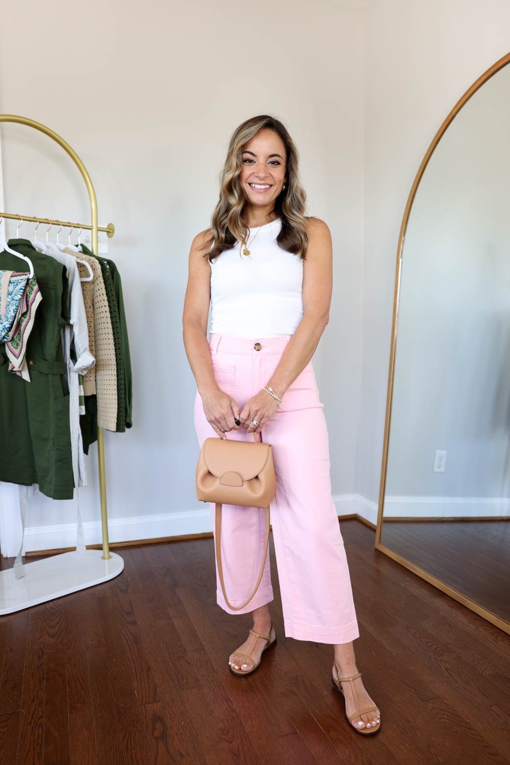 Petite-friendly cropped wide leg pants via pumps and push-ups blog | simple summer outfits | petite friendly fashion | petite style | casual summer outfits 