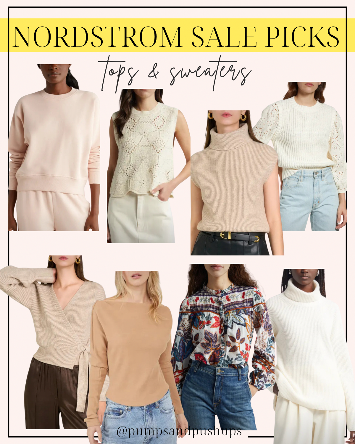 Tops and sweaters Nordstrom Anniversary Sale 2024 via pumps and push-ups blog | petite friendly Nordstrom Anniversary Sale picks | N Sale 2024 picks 