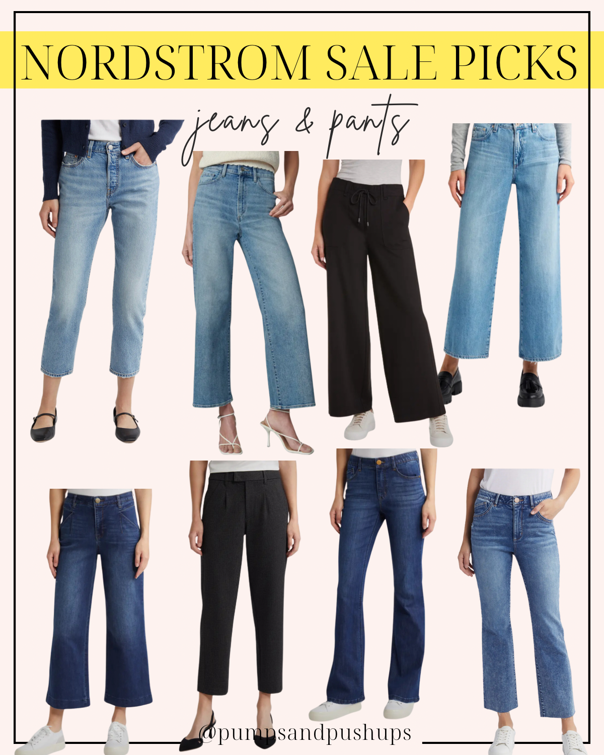 Jeans and pants picks Nordstrom Anniversary Sale 2024 via pumps and push-ups blog | N sale picks | N sale shopping guide 