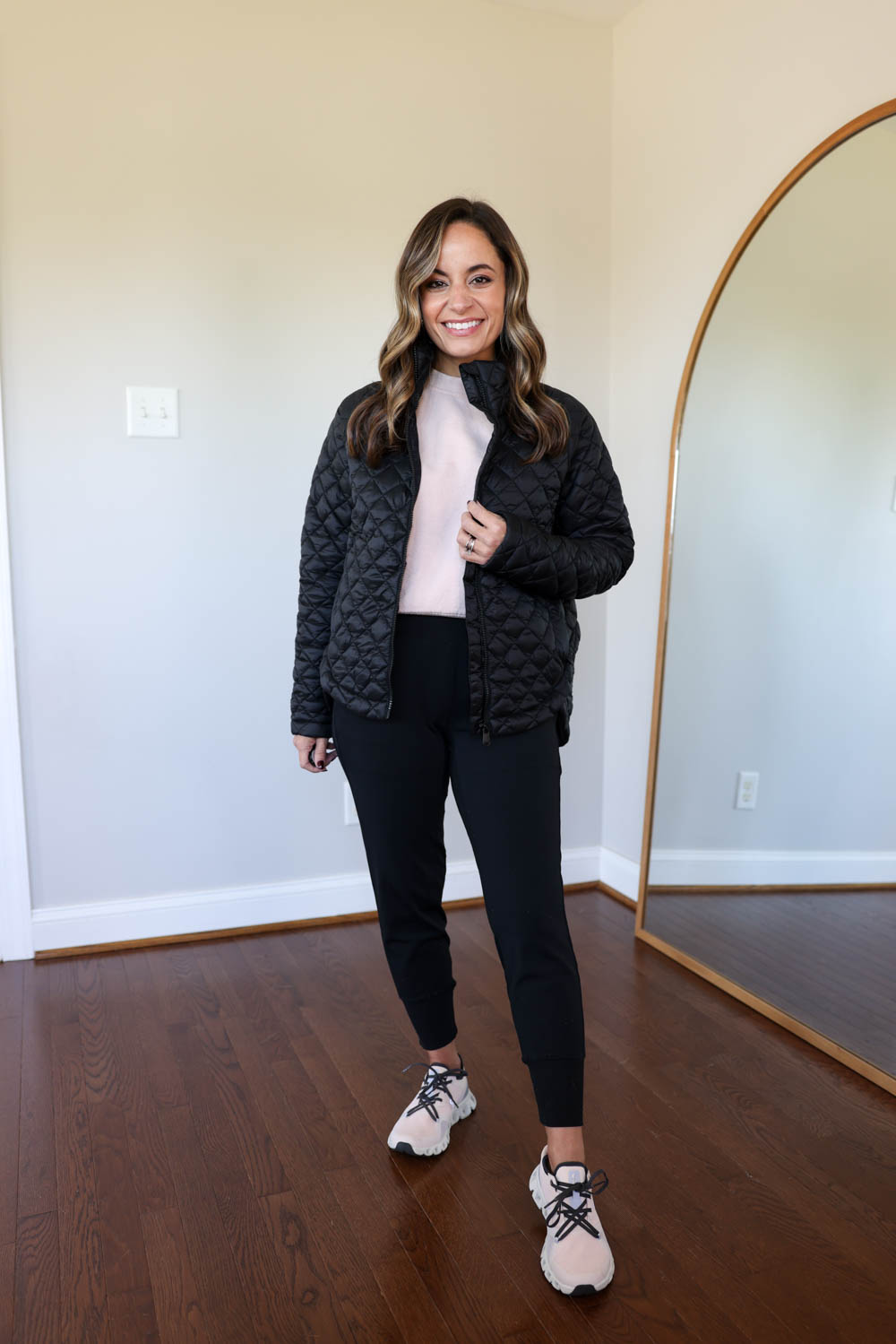 Petite-friendly activewear jacket via pumps and push-ups blog | fall jackets | fall outfits | fall activewear