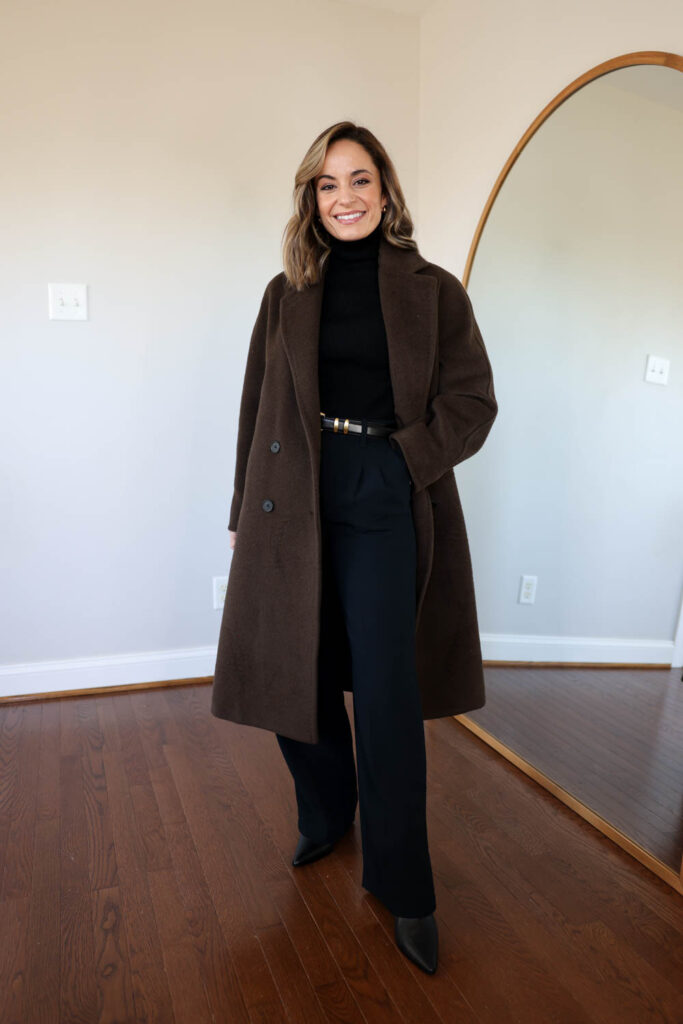 Petite review of Aritzia's Slouch Coat in short | wool coats | petite fashion | winter outfits