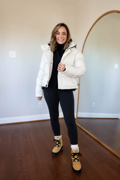 Petite-friendly winter coats | Super Puff review by petite style blogger Brooke of Pumps and Push-Ups | winter coat review
