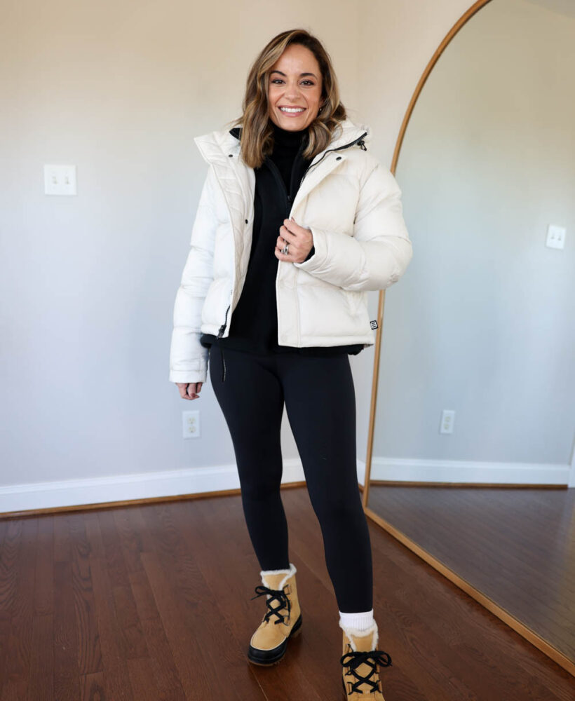 Petite-friendly winter coats | Super Puff review by petite style blogger Brooke of Pumps and Push-Ups | winter coat review