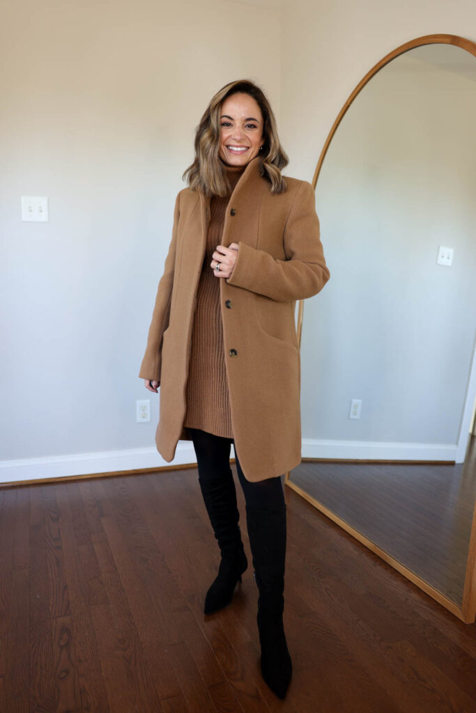 Petite review of Artizia Cocoon coat via pumps and push-ups blog | petite fashion | petite style | aritzia coats | winter outfits