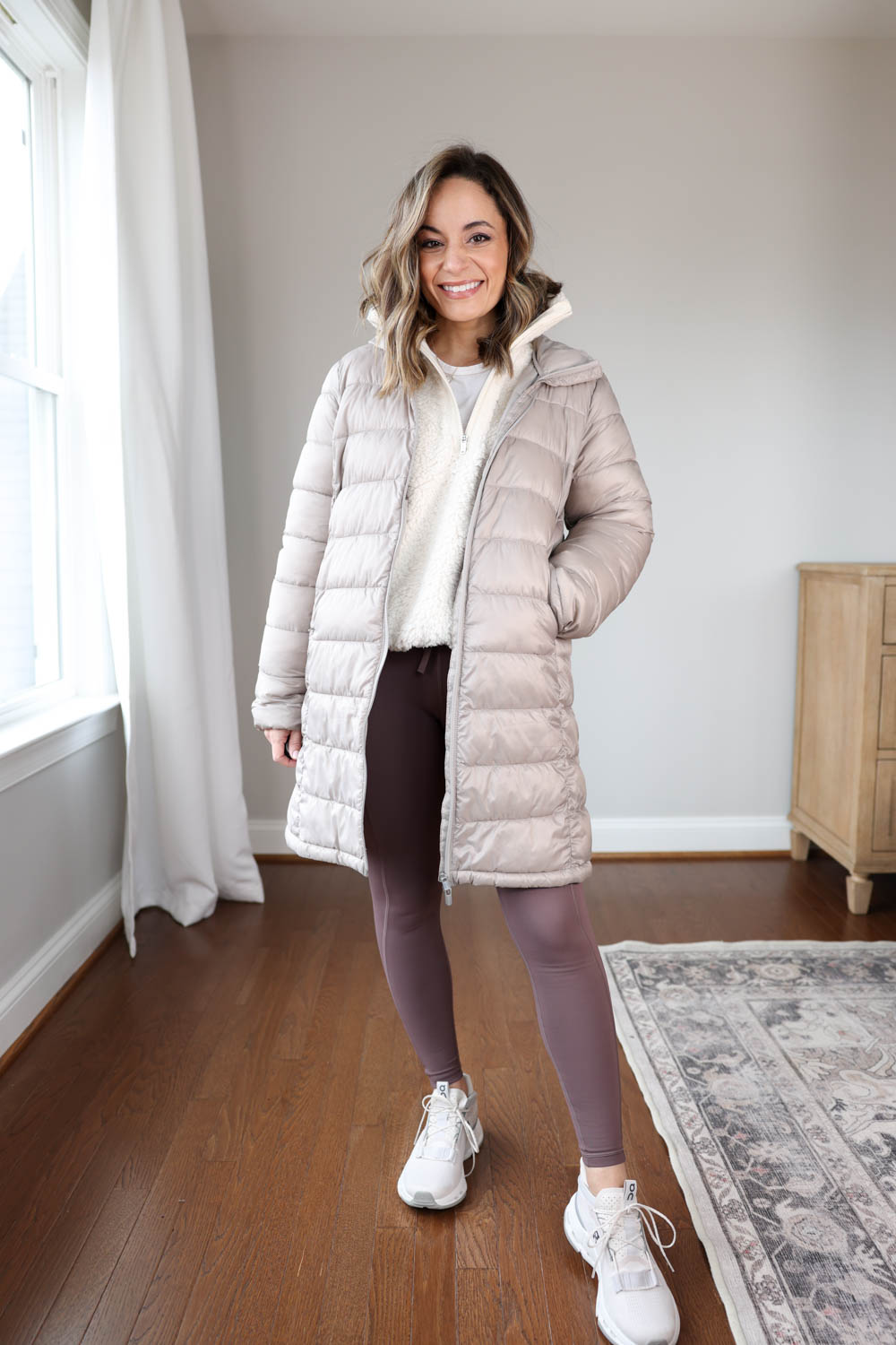 Petite-friendly activewear gifts via pumps and push-ups blog | petite fashion | winter activewear outfits | athleta rainer leggings