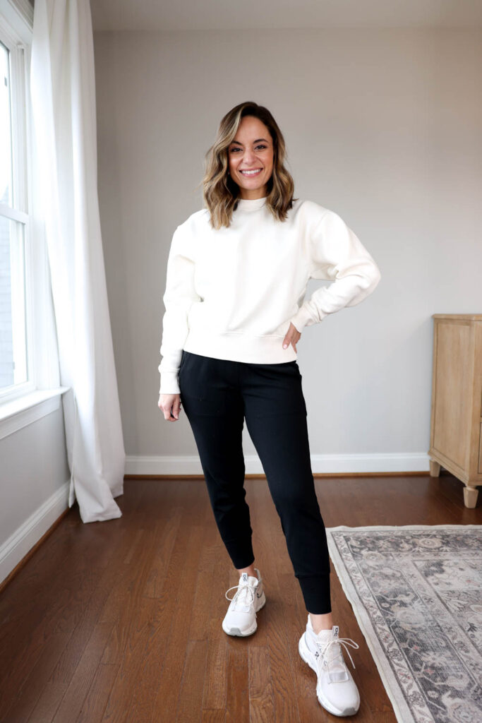 My most worn activewear of 2024 via pumps and push-ups blog | winter activewear | joggers outfits | petite style | petite fashion | activewear outfits