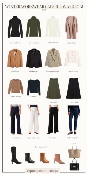 Winter Workwear Capsule Wardrobe via Pumps and Push-Ups blog | warm winter outfits for work | petite friendly winter work outfits | outfits for work