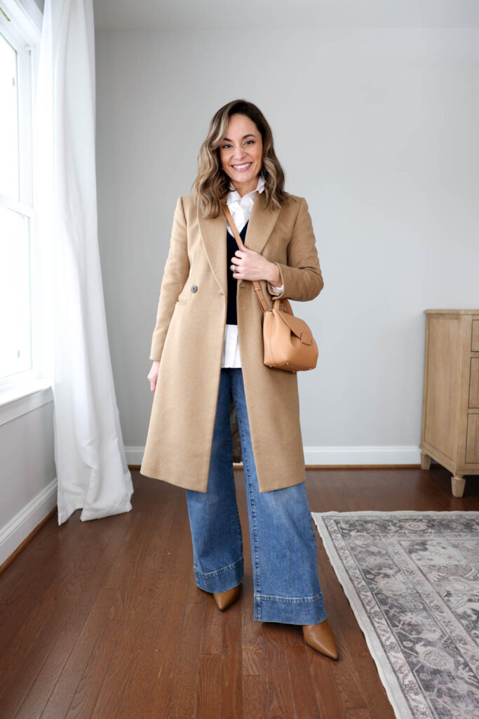 Petite-friendly trouser jeans via pumps and push-ups blog | trouser jeans outfit | winter outfit with trouser jeans | petite fashion | petite style 