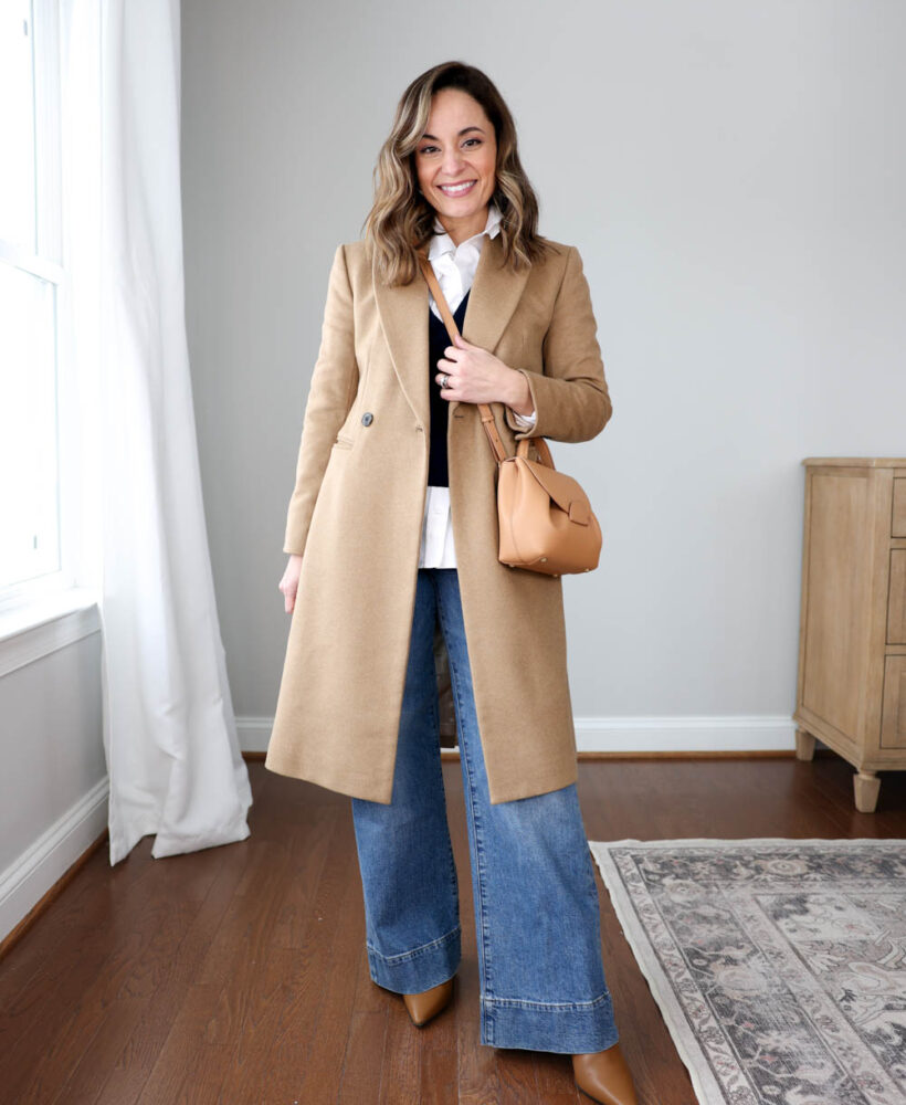 Petite-friendly trouser jeans via pumps and push-ups blog | trouser jeans outfit | winter outfit with trouser jeans | petite fashion | petite style