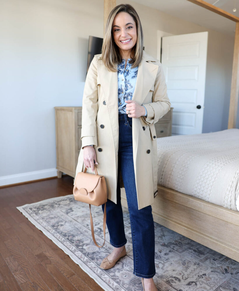 Petite-friendly spring transition outfits with a trench coat via pumps and push-ups blog | early spring outfits | classic spring outfits | petite style | petite fashion