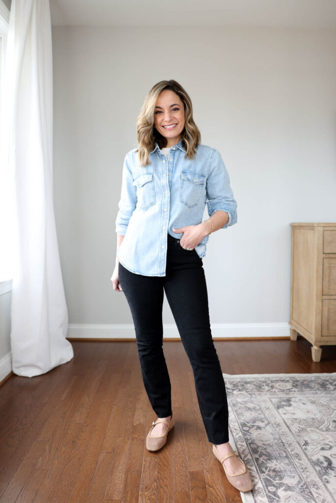 Petite jeans review from Gap via pumps and push-ups blog | mid rise jeans for petites | gap jeans review | vintage slim jeans