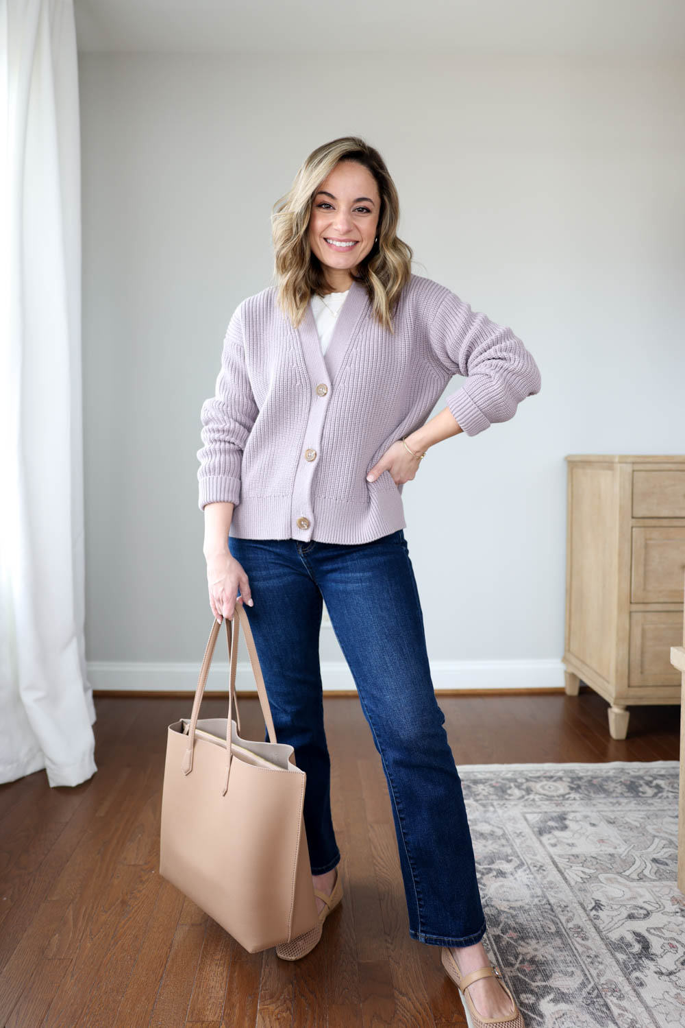 Spring sweaters via pumps and push-ups blog | spring outfits | petite fashion | Quince organic cotton sweaters | petite style 