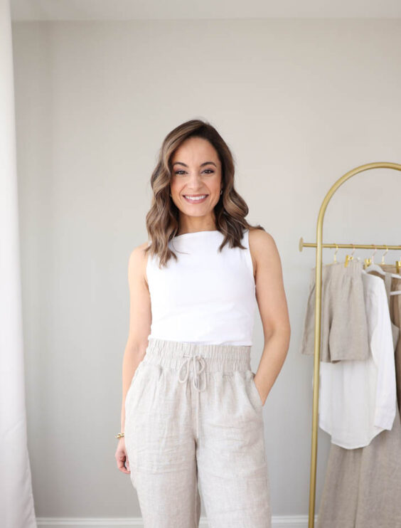 Petite-friendly linen pants via pumps and push-ups petite style blog | summer outfit | petite fashion | linen pants outfits | beach outfits