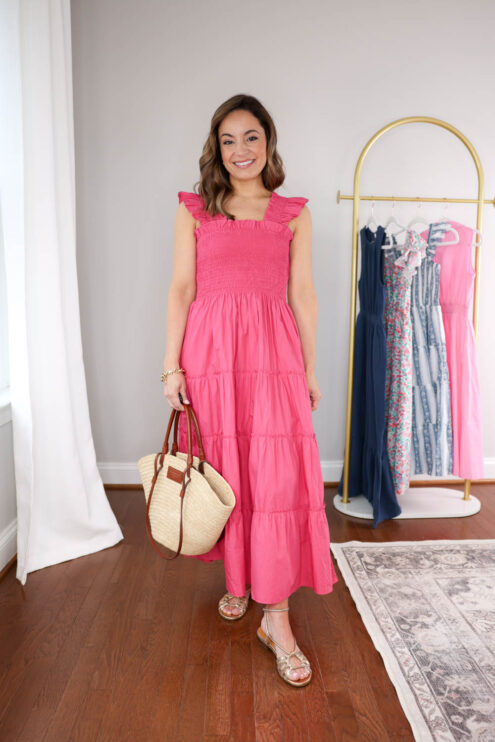 100% organic cotton dress from Quince on petite style blogger Brooke of Pumps and Push-Ups | cotton dresses for petites | 100% cotton dresses | summer dresses