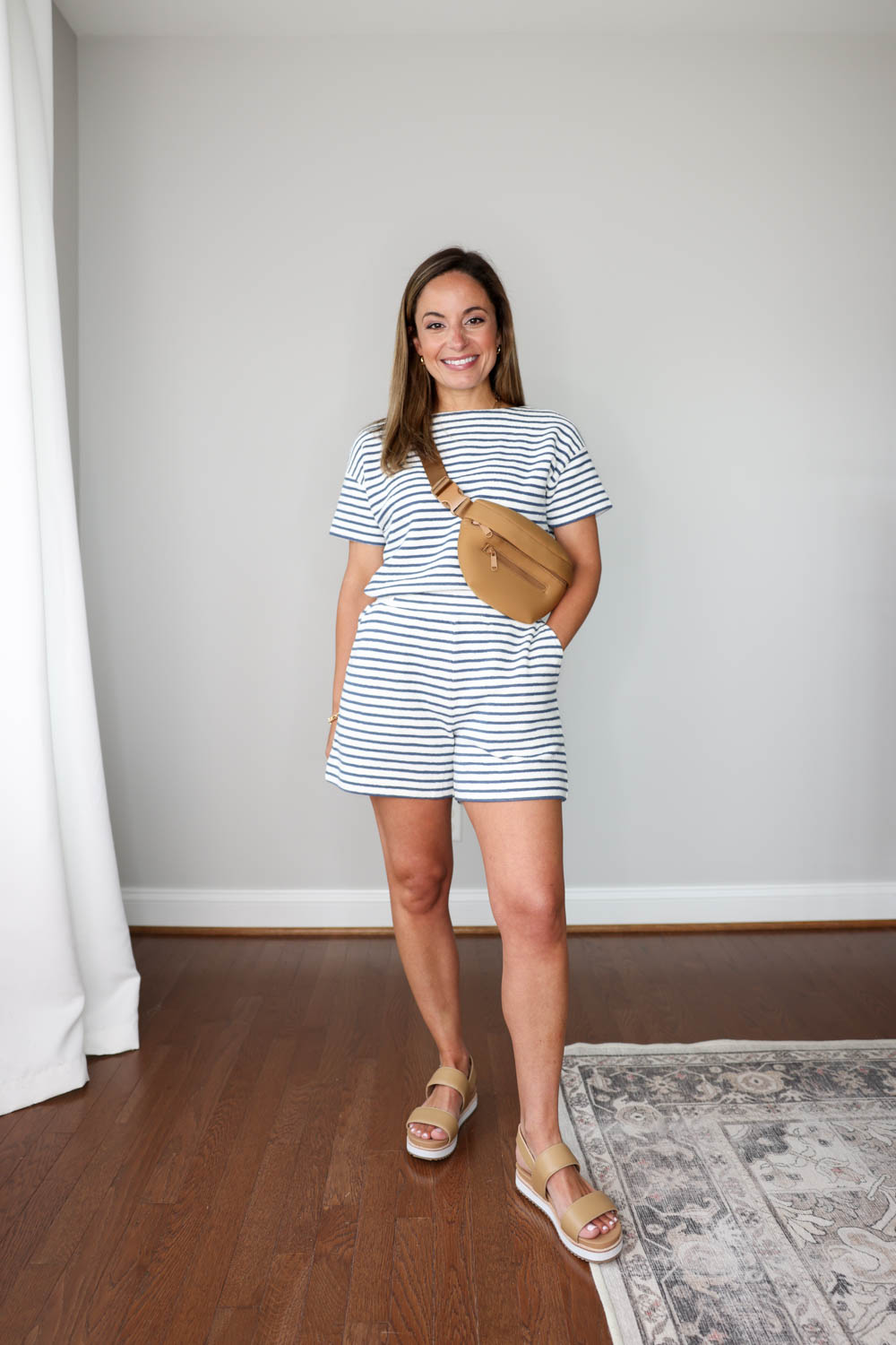 Petite-friendly matching set via pumps and push-ups blog | summer matching set | comfortable matching set