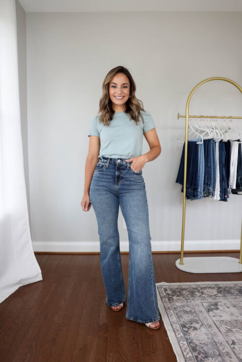 Banana Republic Bootcut Jeans in Petite | Petite Jeans Review | no hem petite jeans | petite jeans shopping guide