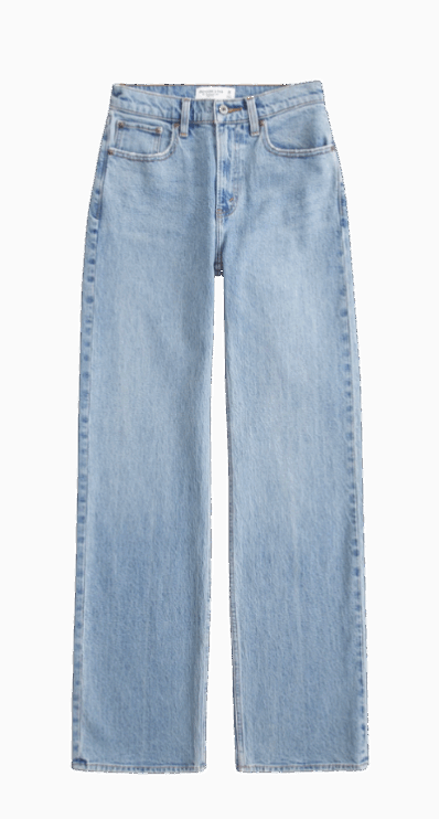 Petite-Friendly wide-leg jeans | Abercrombie 90s relaxed jeans | petite picks from Brooke Anderson of Pumps and Push-Ups Blog