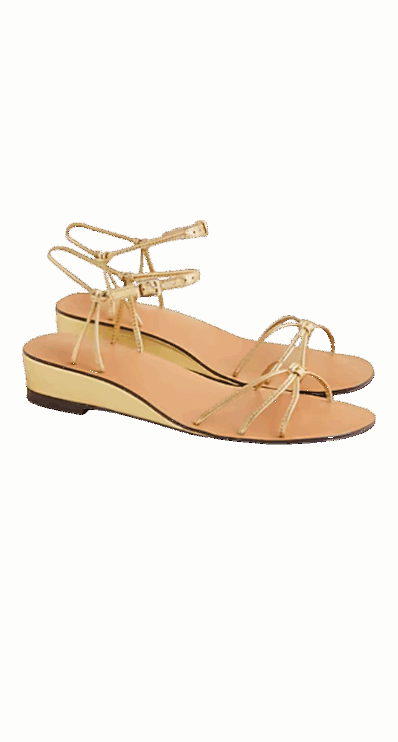 Gold Sandals from J.Crew