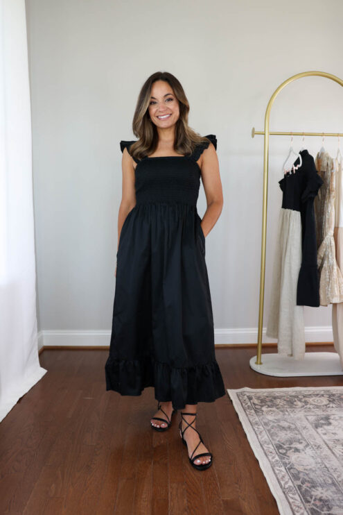 Classic black summer dress for petite from Amazon | The Drop summer dresses | petite-friendly dresses | black summer dresses
